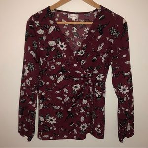 WRAP FLORAL BLOUSE